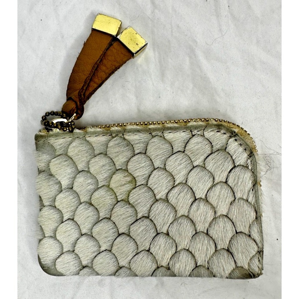 K Slade Wallet Mini Pony Hiar Leather Zipper Made to Hold handcrafted USA